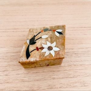 SOLD Vintage Stone Trinket Box